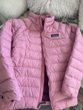 Patagonia Pink and Plum Quilted Puffer Jacket